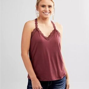 “ Day trip” Lace Trim T-Back Tank Top from Buckle